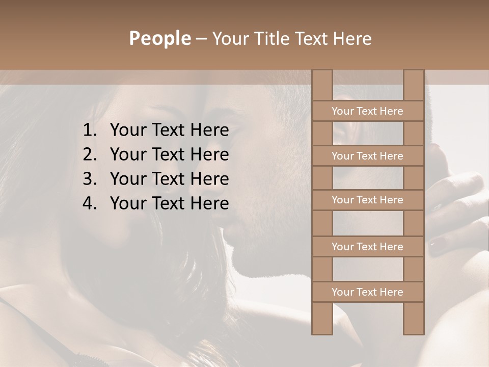 Hug Enamored Erotic PowerPoint Template
