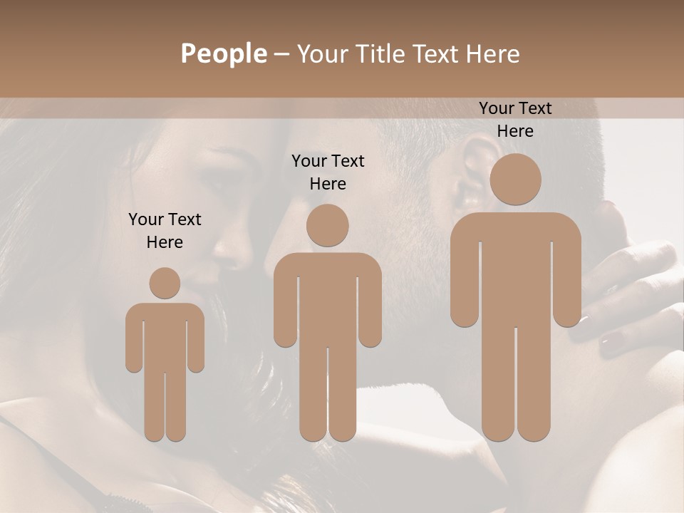 Hug Enamored Erotic PowerPoint Template
