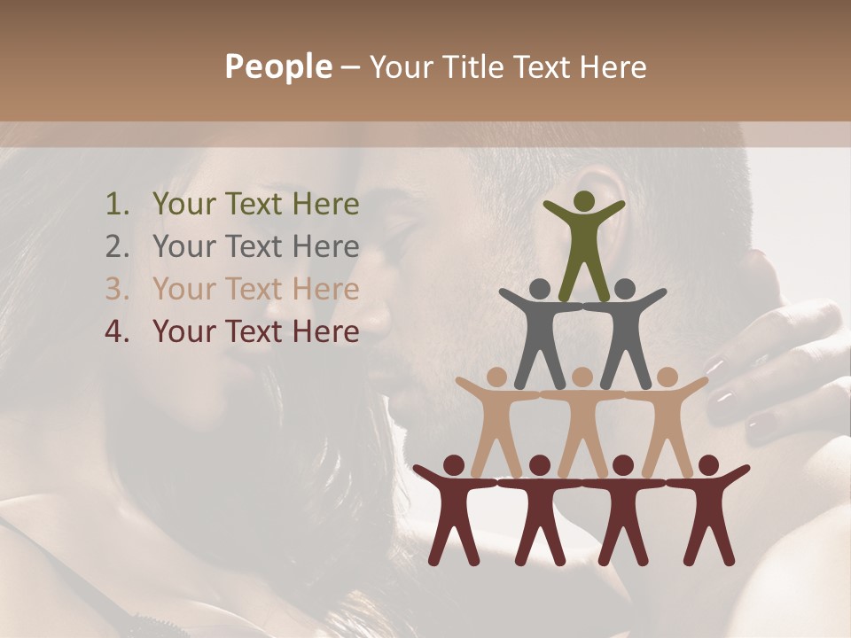 Hug Enamored Erotic PowerPoint Template