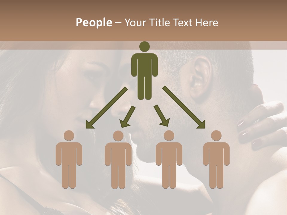 Hug Enamored Erotic PowerPoint Template