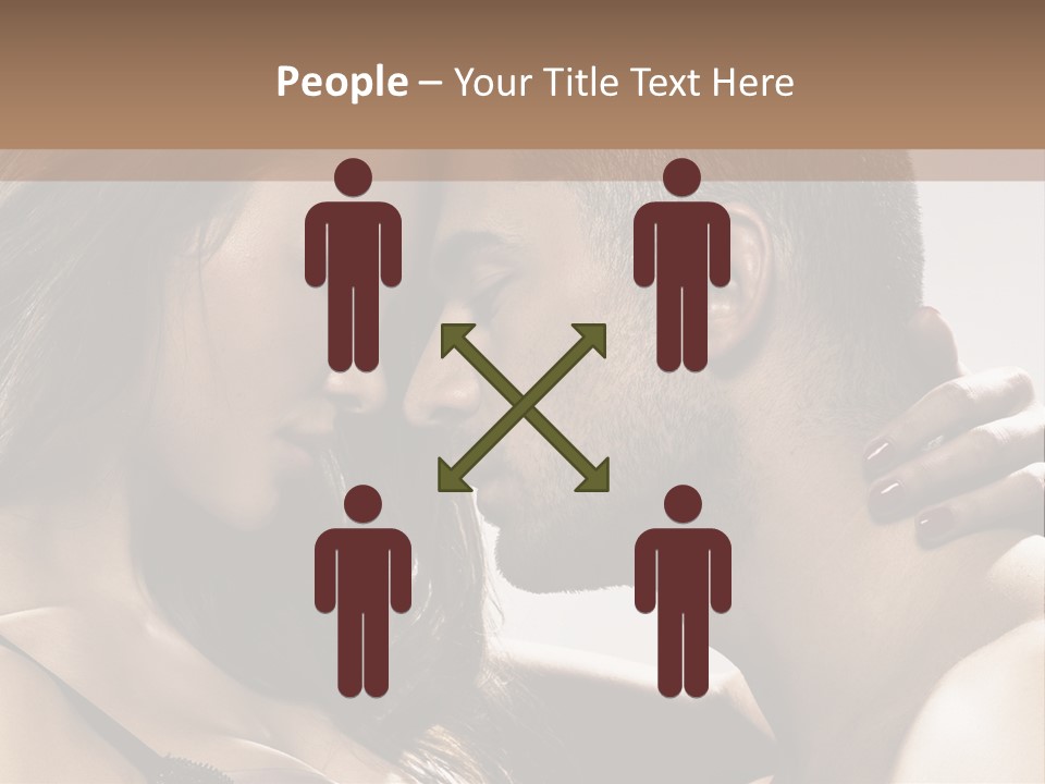 Hug Enamored Erotic PowerPoint Template