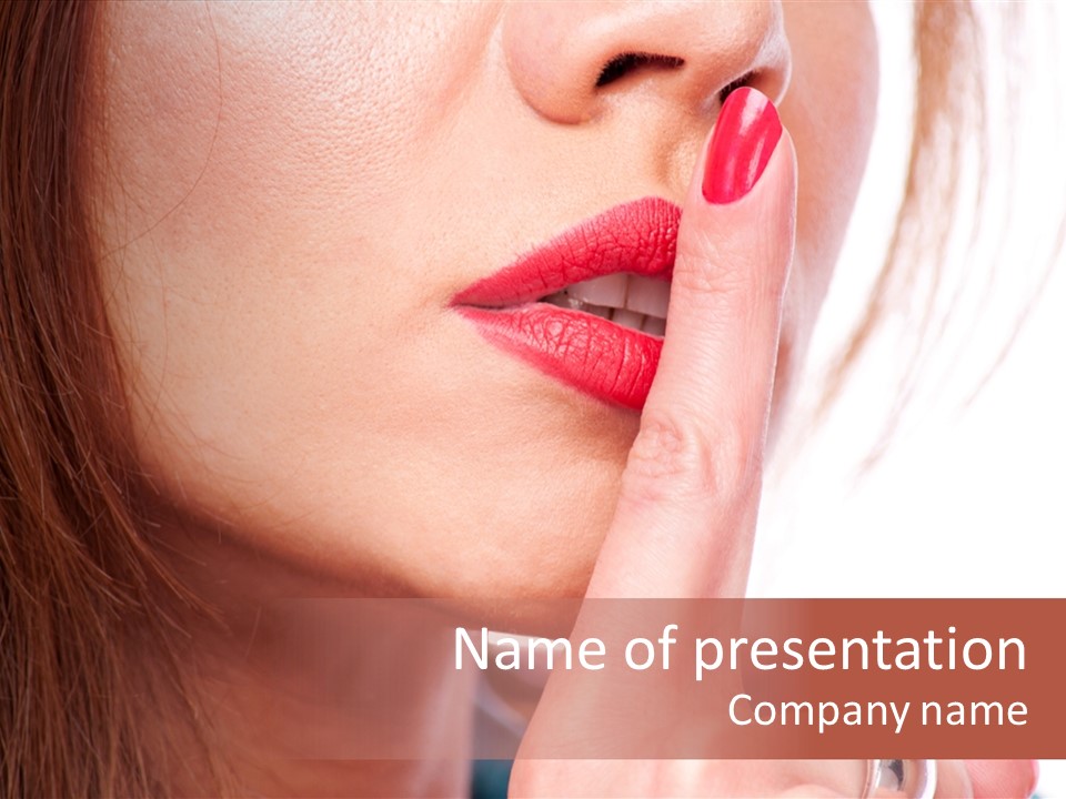 White Nail Female PowerPoint Template