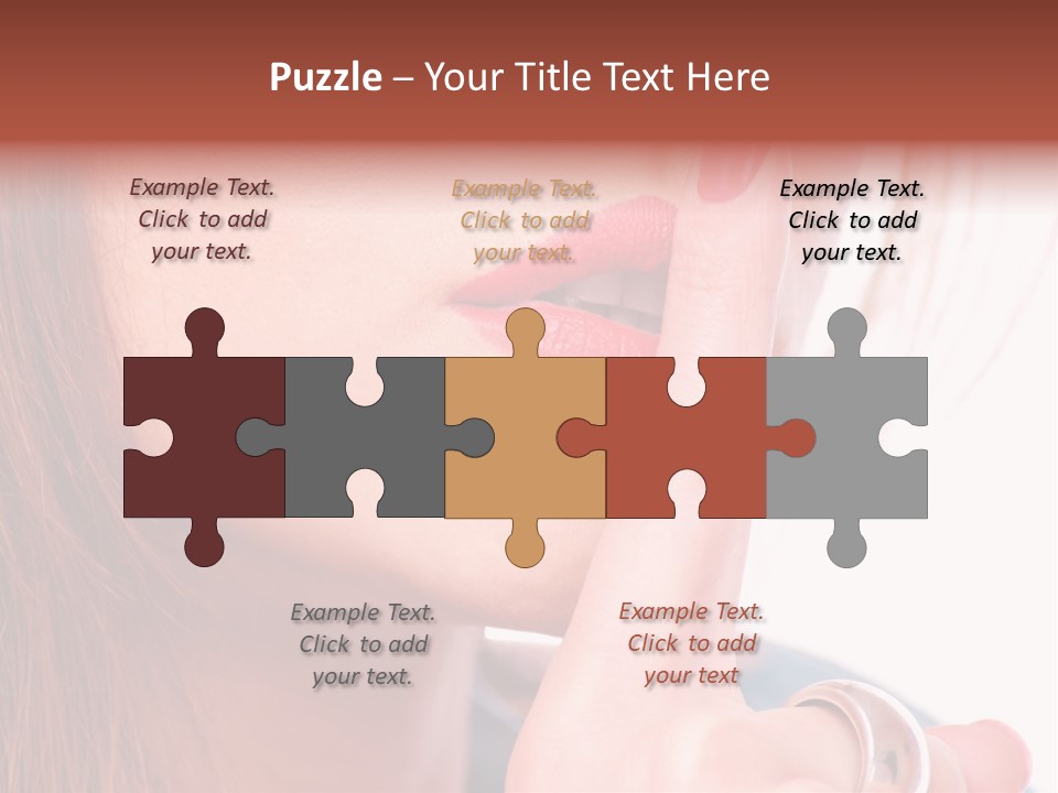 White Nail Female PowerPoint Template