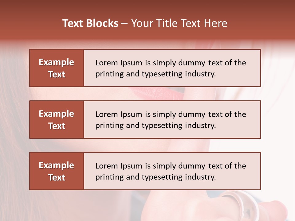 White Nail Female PowerPoint Template