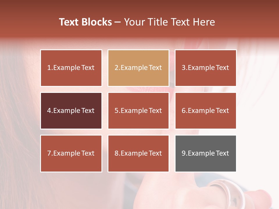 White Nail Female PowerPoint Template