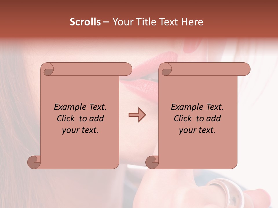 White Nail Female PowerPoint Template