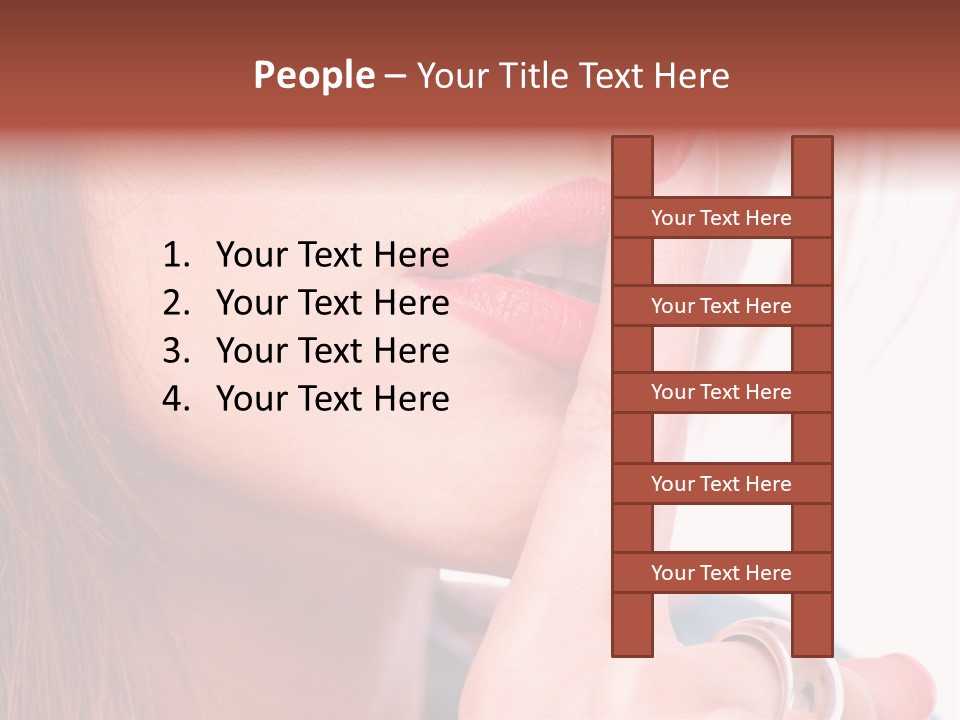 White Nail Female PowerPoint Template