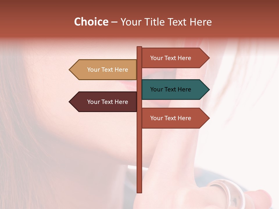 White Nail Female PowerPoint Template