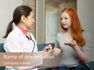 Teenage Mature Girl PowerPoint Template