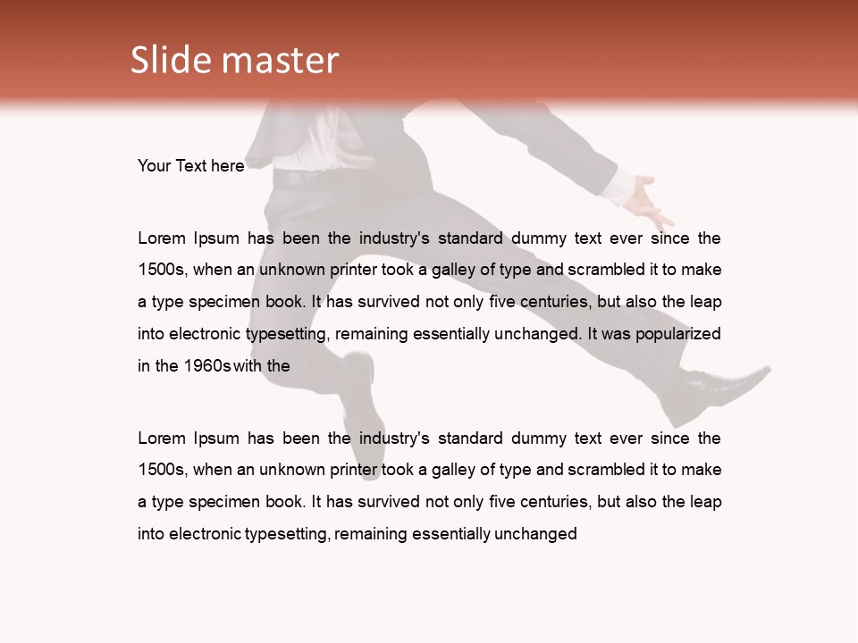 Standing Manager Black PowerPoint Template