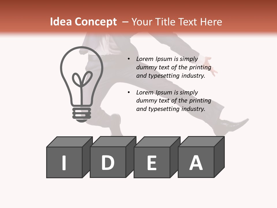 Standing Manager Black PowerPoint Template