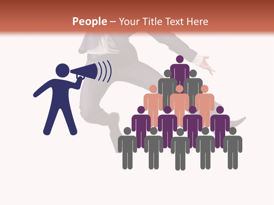 Standing Manager Black PowerPoint Template