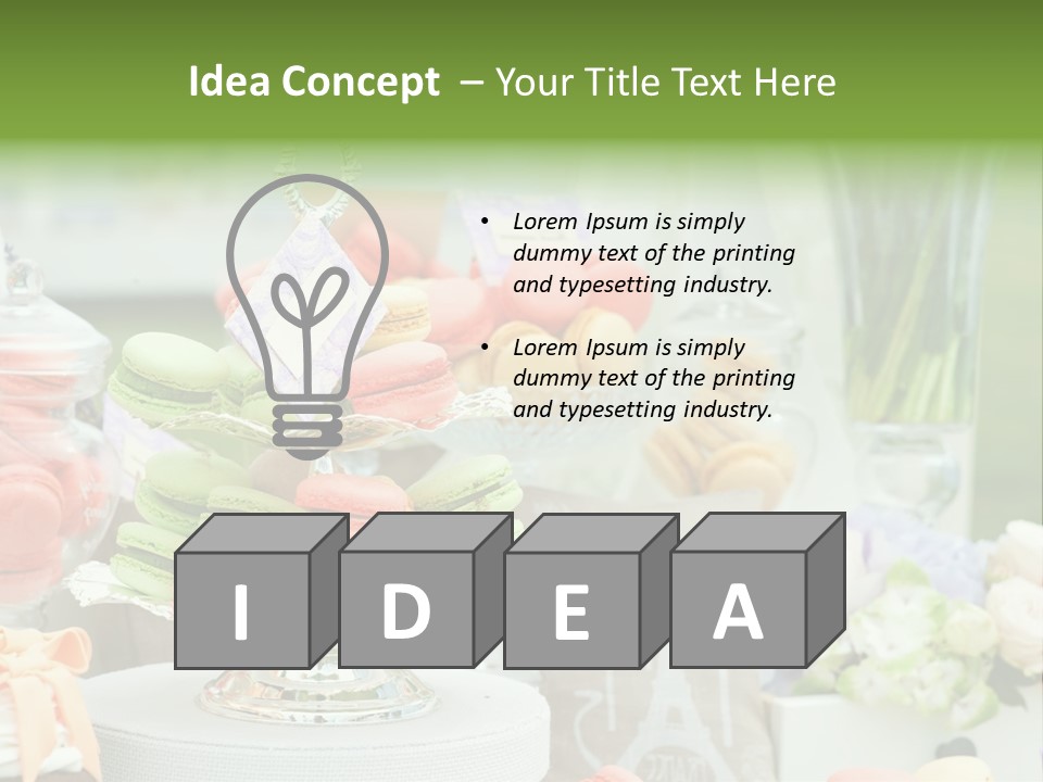 Image Cuisine Sweet Bar PowerPoint Template