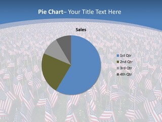 A Field Full Of American Flags With Trees In The Background PowerPoint Template