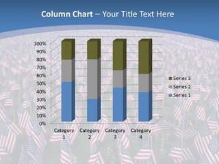 A Field Full Of American Flags With Trees In The Background PowerPoint Template