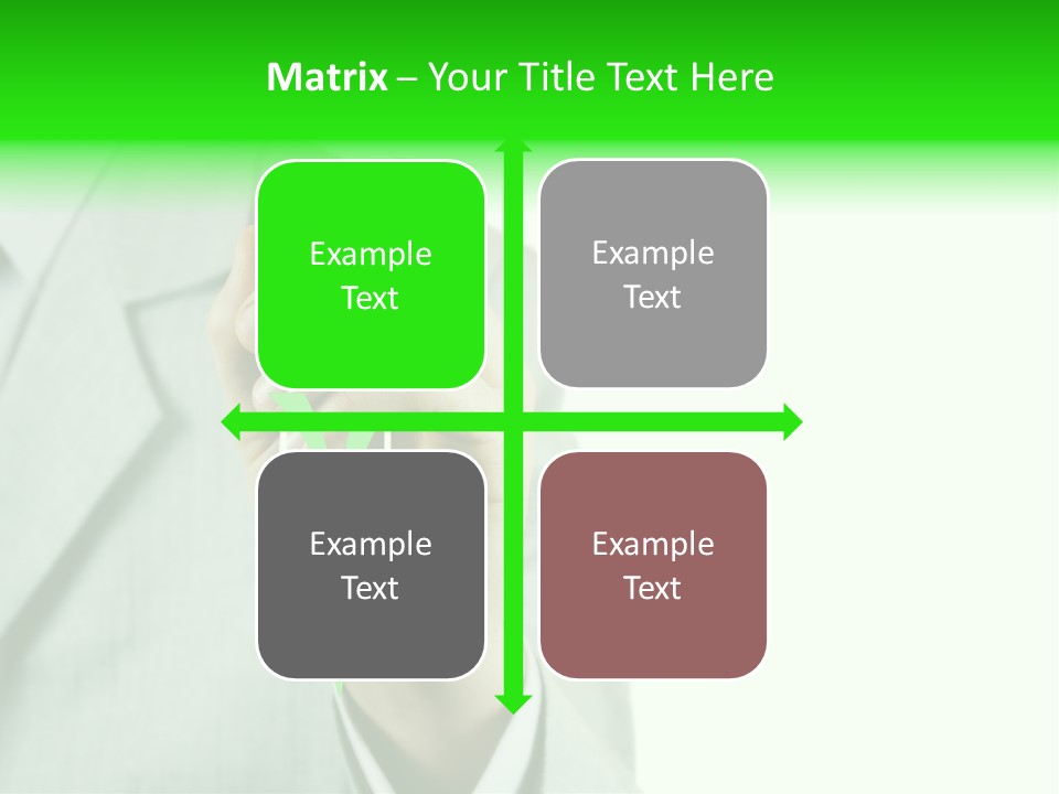 A Man In A Suit Writing On A Screen PowerPoint Template