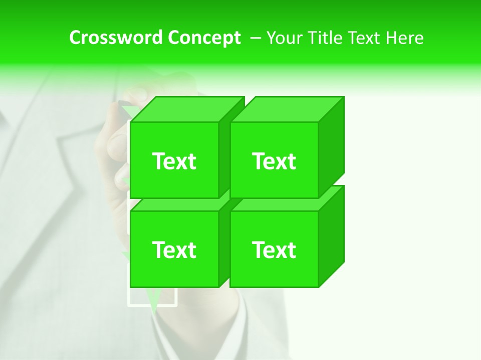 A Man In A Suit Writing On A Screen PowerPoint Template