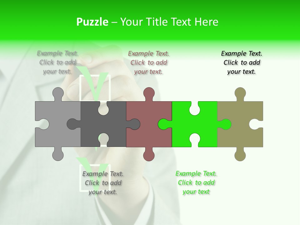 A Man In A Suit Writing On A Screen PowerPoint Template