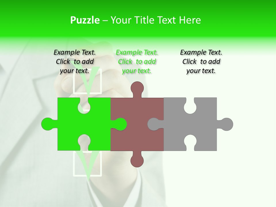 A Man In A Suit Writing On A Screen PowerPoint Template