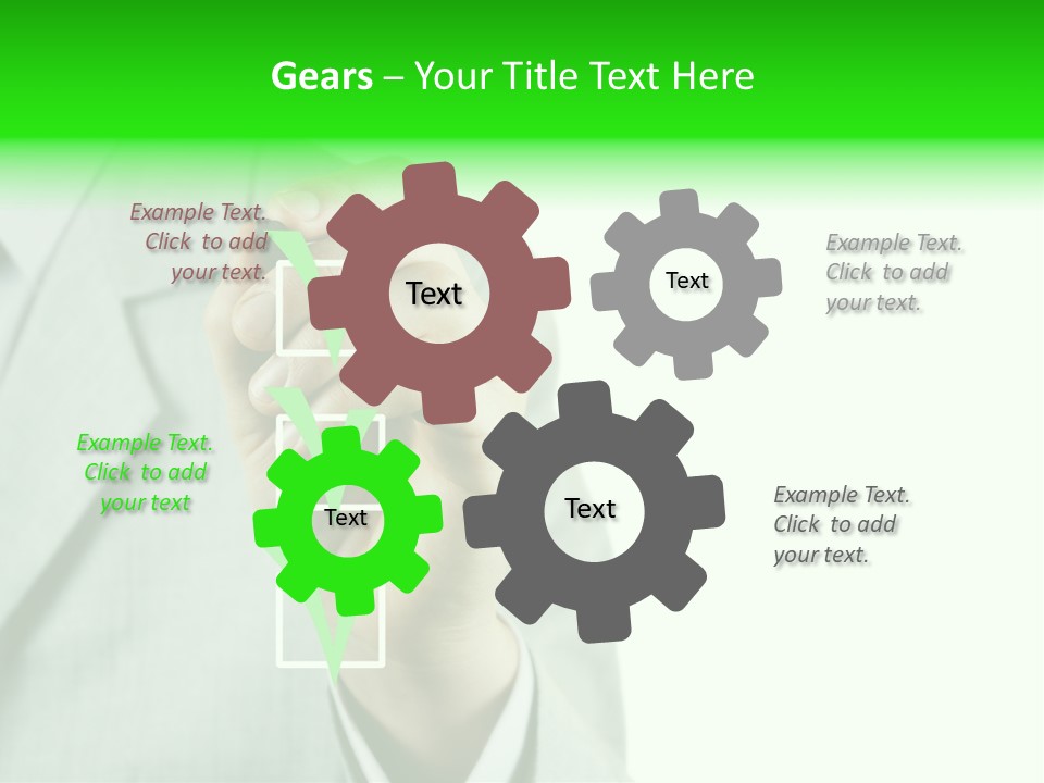 A Man In A Suit Writing On A Screen PowerPoint Template