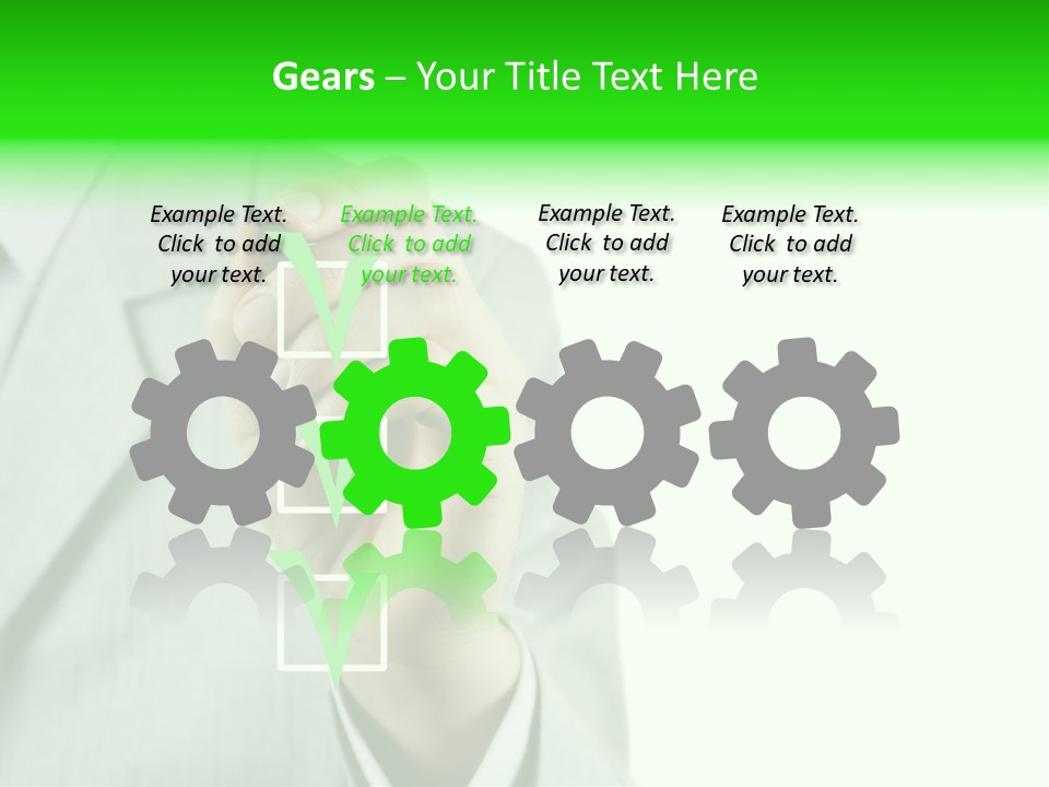 A Man In A Suit Writing On A Screen PowerPoint Template