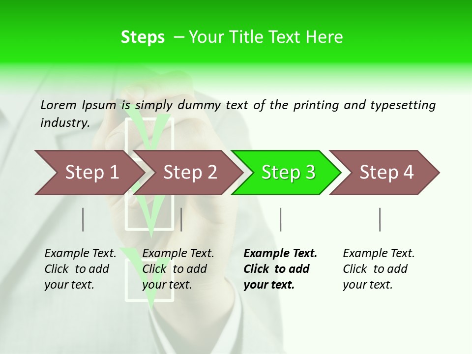 A Man In A Suit Writing On A Screen PowerPoint Template