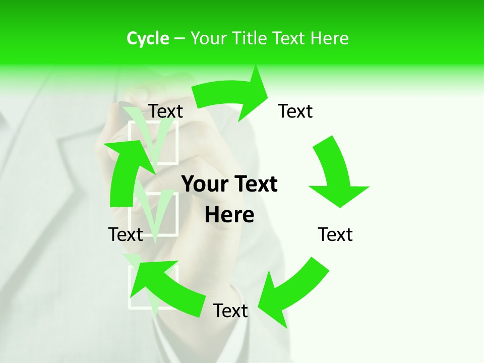 A Man In A Suit Writing On A Screen PowerPoint Template