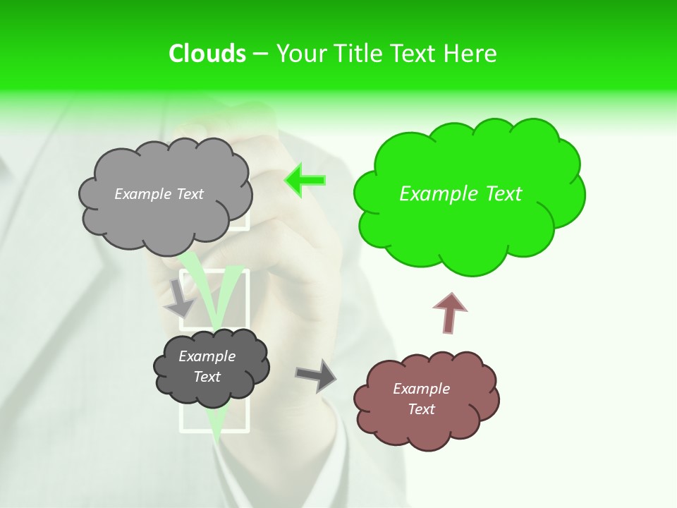 A Man In A Suit Writing On A Screen PowerPoint Template