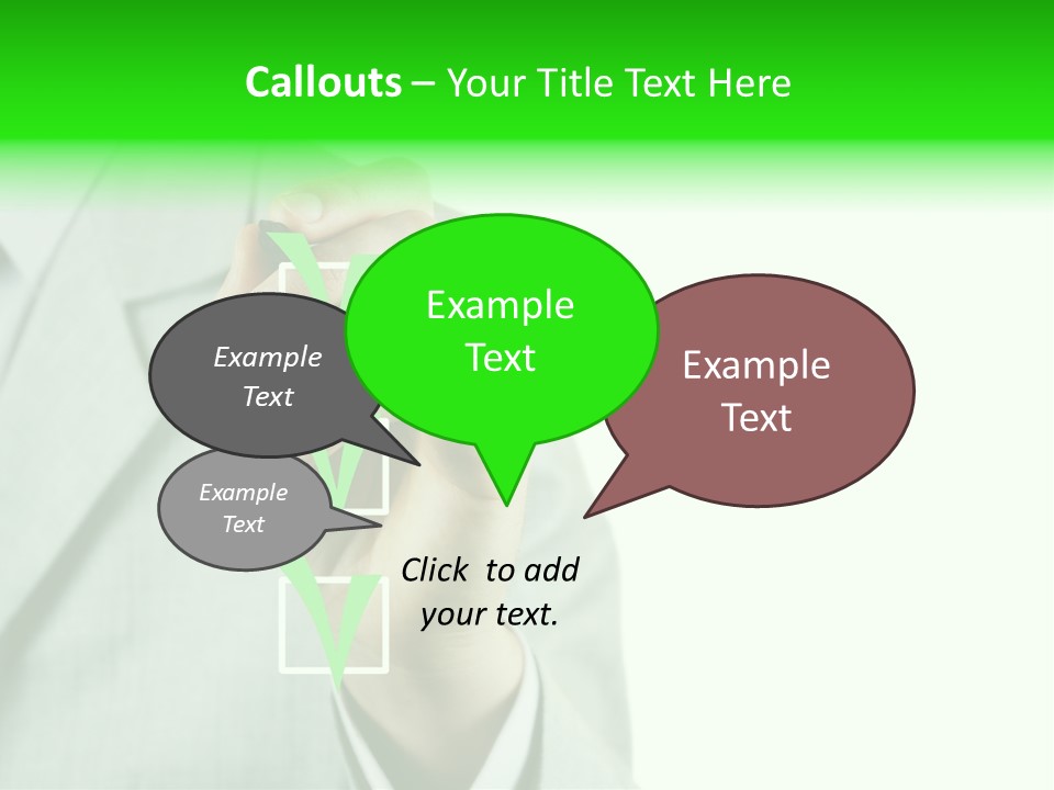 A Man In A Suit Writing On A Screen PowerPoint Template