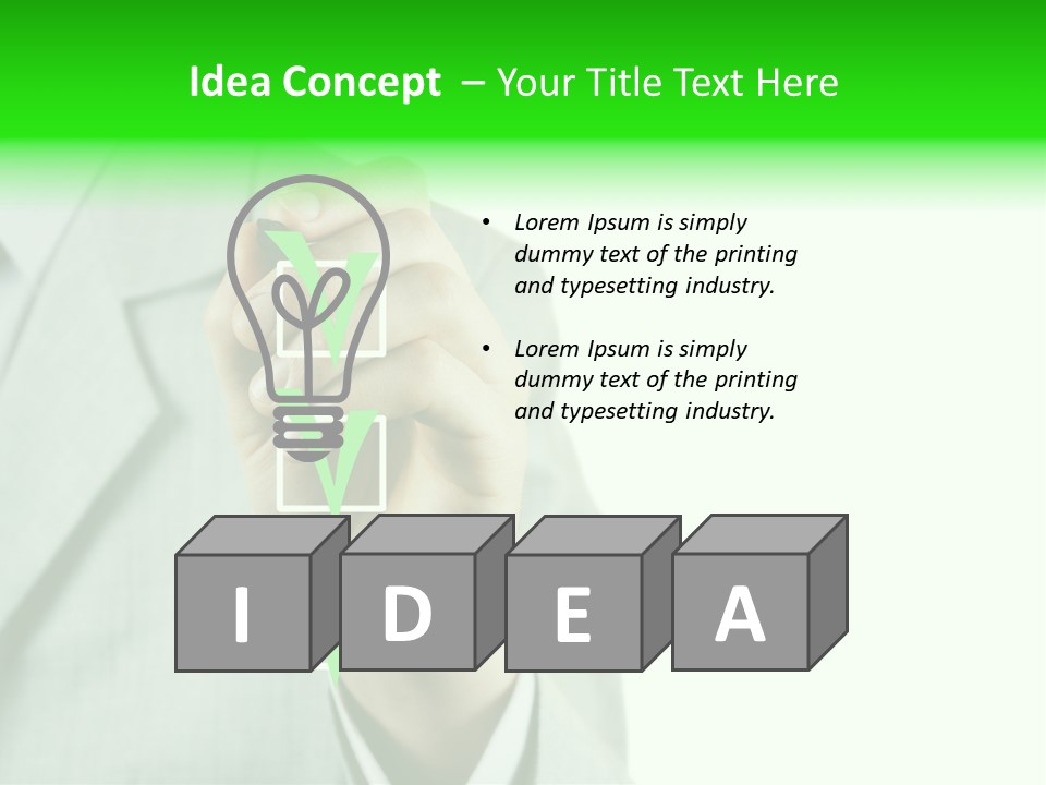 A Man In A Suit Writing On A Screen PowerPoint Template