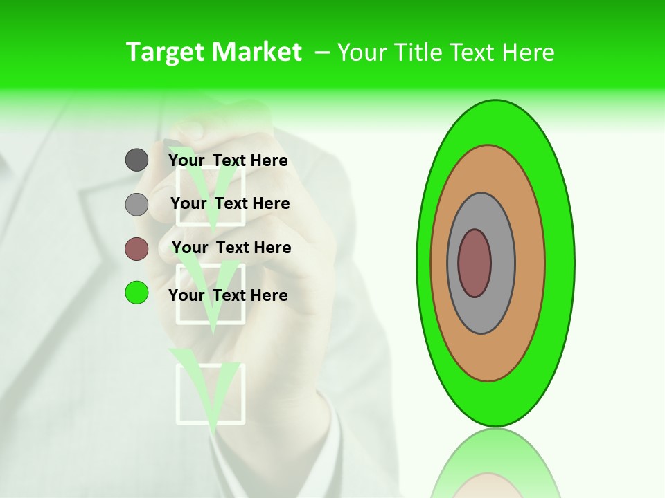 A Man In A Suit Writing On A Screen PowerPoint Template