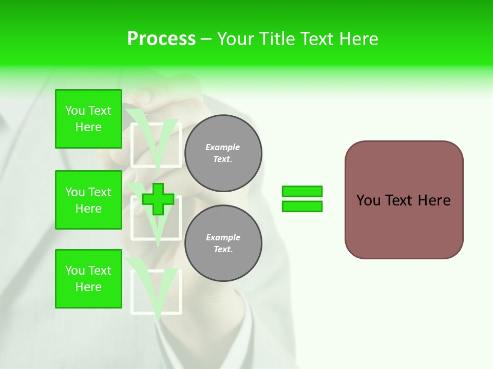 A Man In A Suit Writing On A Screen PowerPoint Template