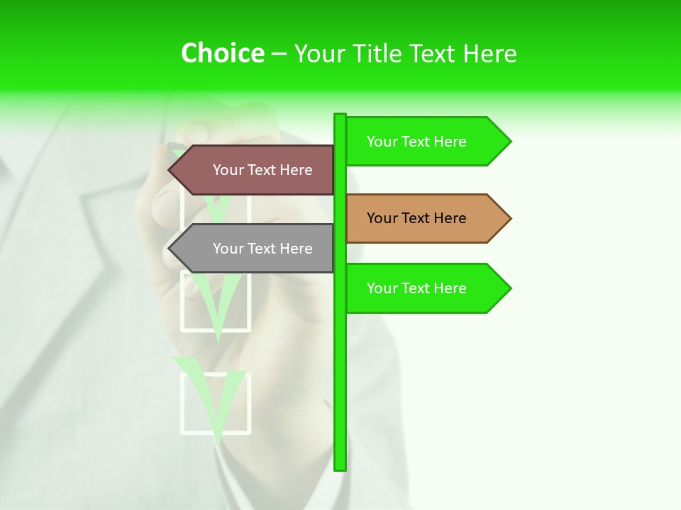 A Man In A Suit Writing On A Screen PowerPoint Template