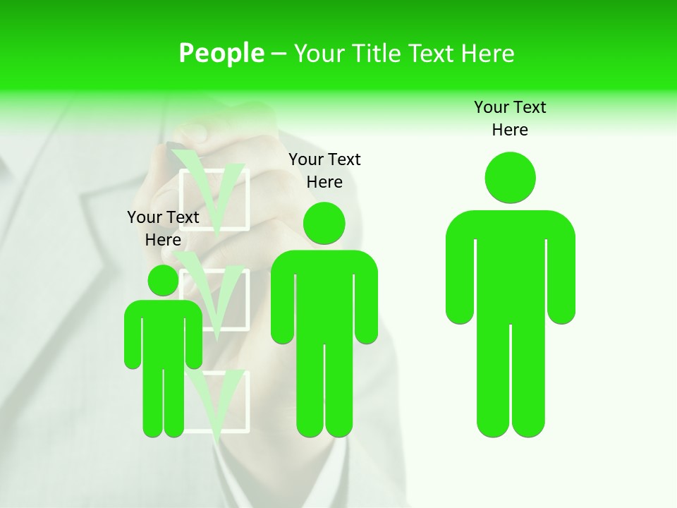 A Man In A Suit Writing On A Screen PowerPoint Template