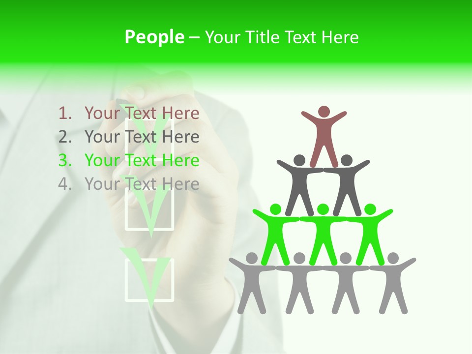 A Man In A Suit Writing On A Screen PowerPoint Template