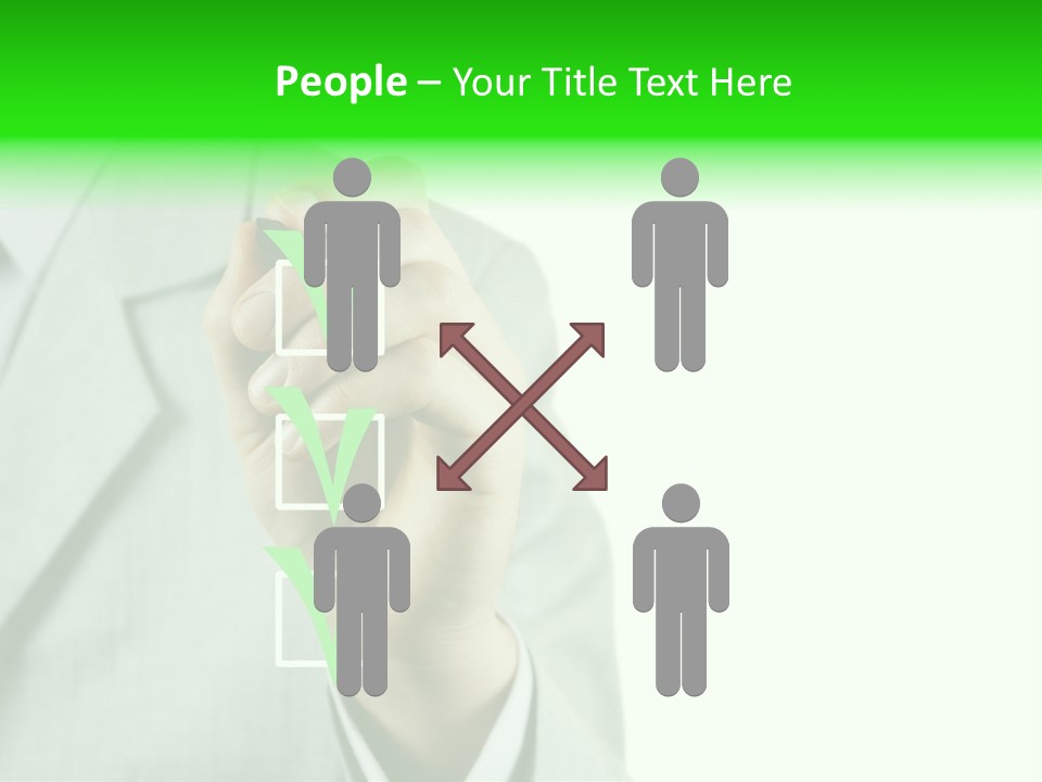 A Man In A Suit Writing On A Screen PowerPoint Template