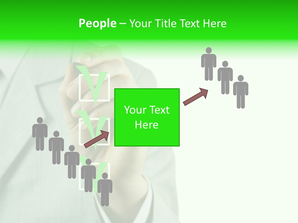 A Man In A Suit Writing On A Screen PowerPoint Template