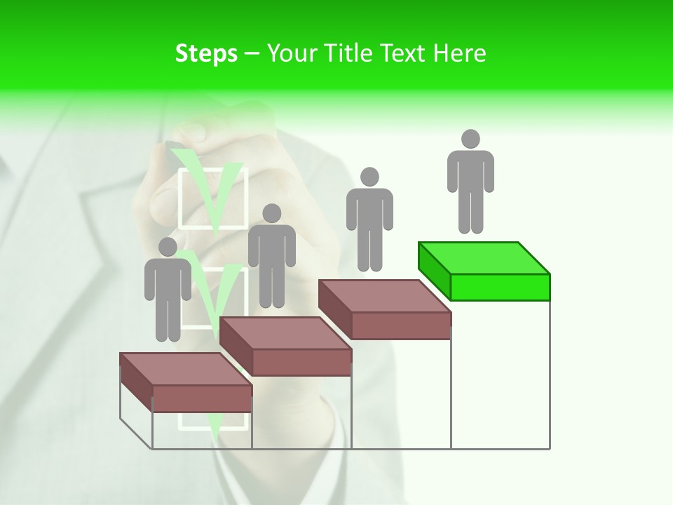 A Man In A Suit Writing On A Screen PowerPoint Template