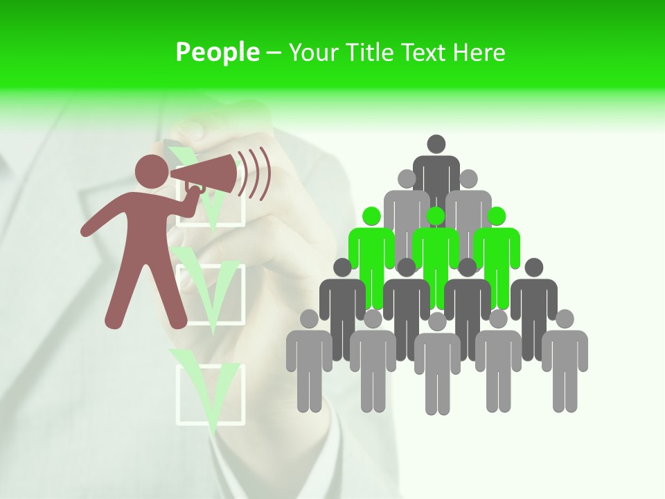 A Man In A Suit Writing On A Screen PowerPoint Template