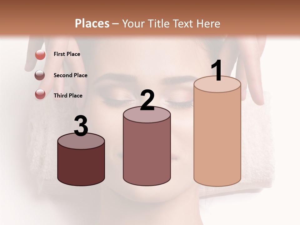 Female Lips Massaging PowerPoint Template