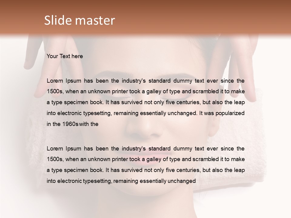 Female Lips Massaging PowerPoint Template