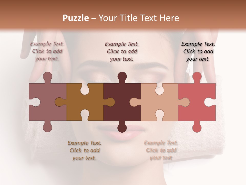 Female Lips Massaging PowerPoint Template