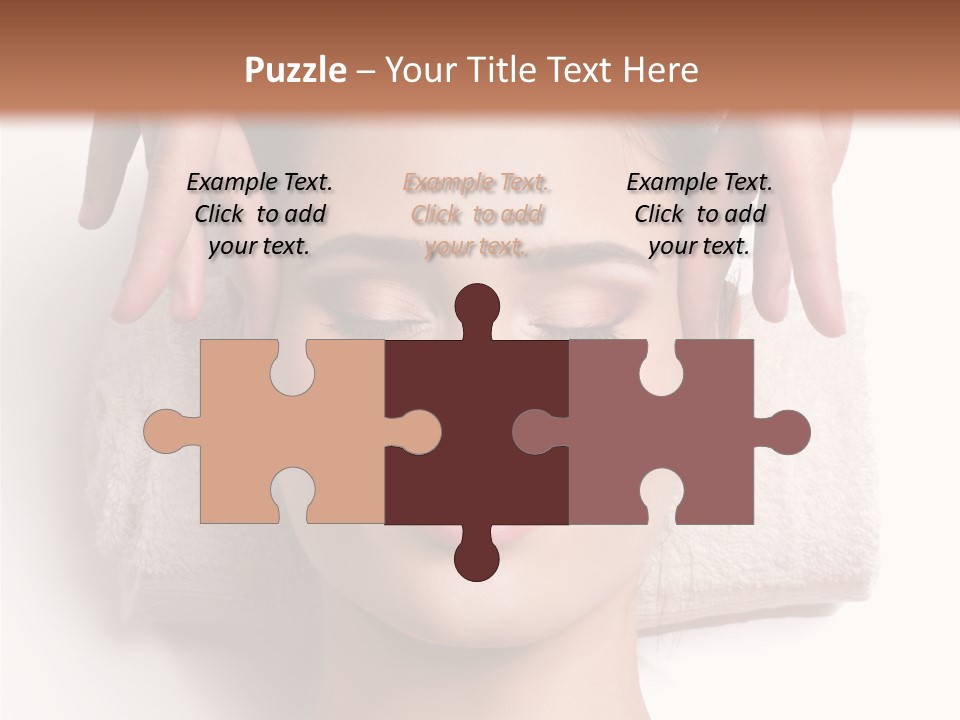 Female Lips Massaging PowerPoint Template