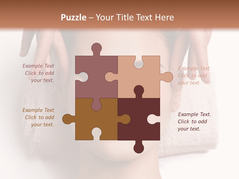 Female Lips Massaging PowerPoint Template