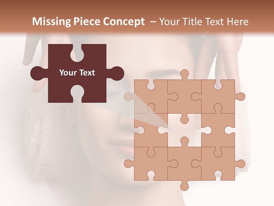 Female Lips Massaging PowerPoint Template