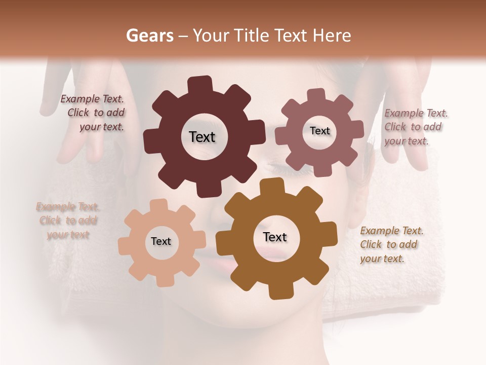 Female Lips Massaging PowerPoint Template