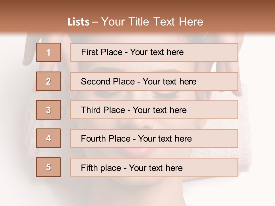 Female Lips Massaging PowerPoint Template