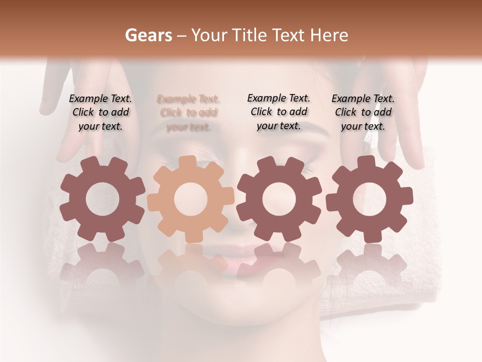 Female Lips Massaging PowerPoint Template