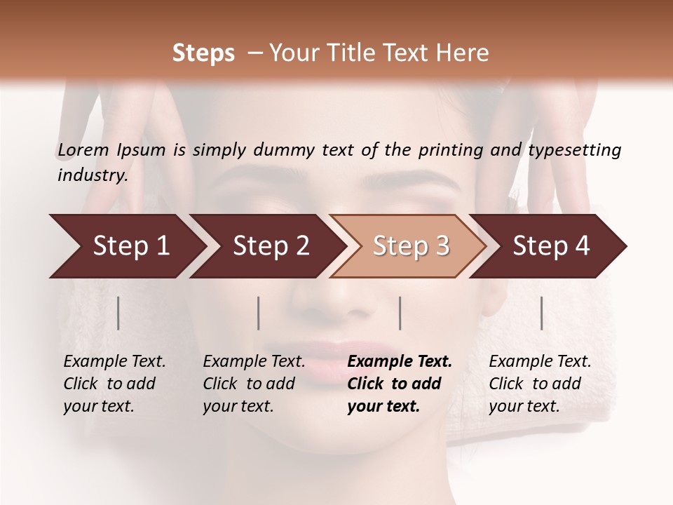 Female Lips Massaging PowerPoint Template