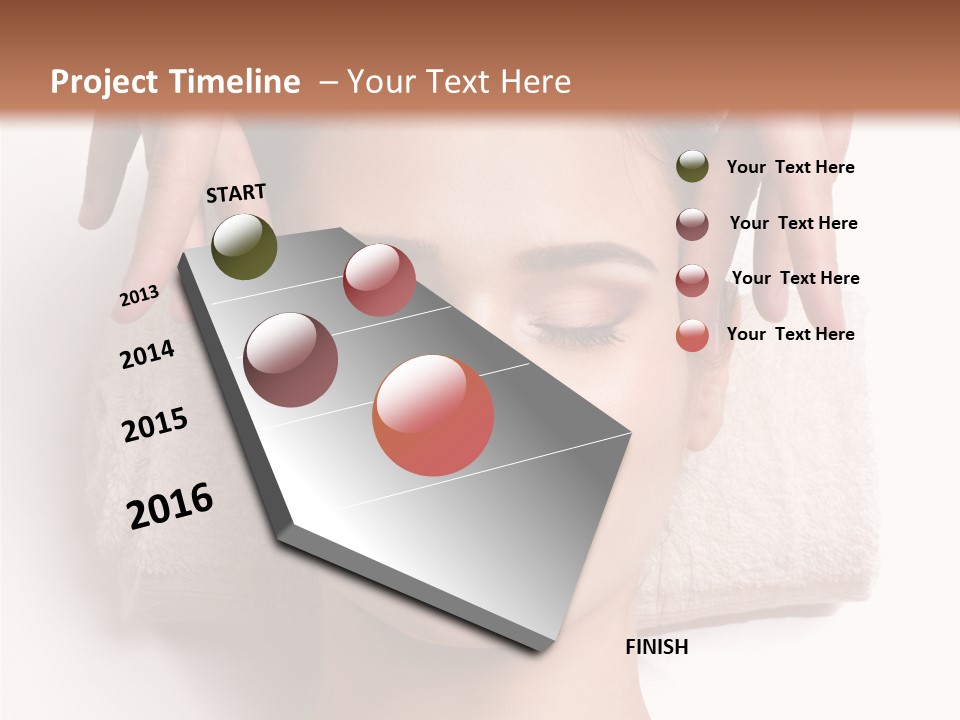 Female Lips Massaging PowerPoint Template